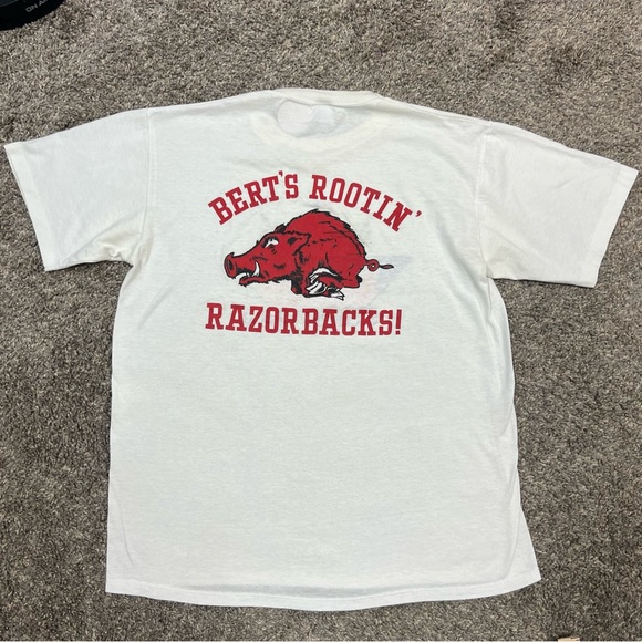 Vintage Other - Vintage AR Razorback shirt mens XL white Bert’s rootin 90s streetwear retro‎